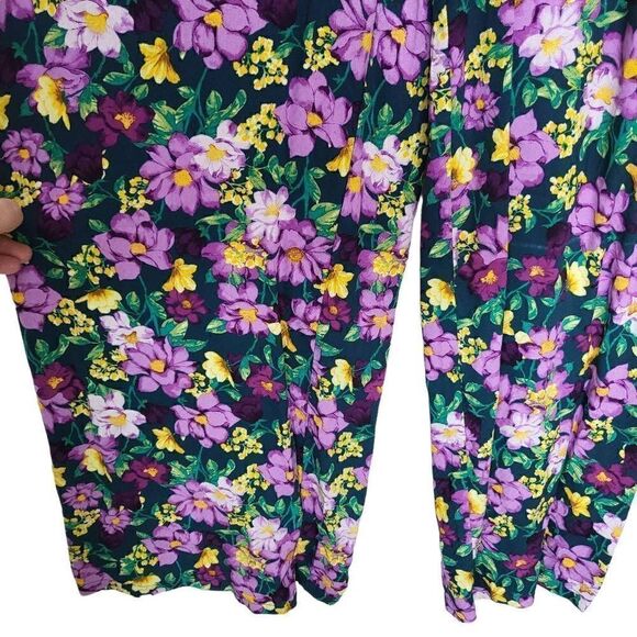 Kate Hudson Happy x Nature First Crush Floral Purple Jumpsuit Size 4 - Picture 8 of 12